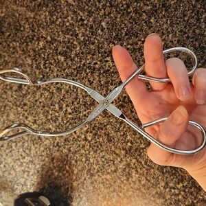 Ekco 8" Scissor Tongs Made In USA Vintage Stainless Steel